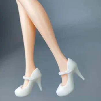1:6 Элегантные Белые Кукольные туфли на каблуке для Барби, Аксессуары, Офисная Рабочая Обувь, Туфли-лодочки для Blythe, Обувь 11,5 