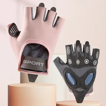1 пара перчаток для занятий бодибилдингом в тренажерном зале, спортивные перчатки для поднятия тяжестей, нескользящие перчатки для женщин, мужские перчатки для йоги
