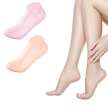 1 пара Предотвращающих появление трещин Увлажняющих силиконовых гелевых носков для ухода за ногами Защита от растрескивания омертвевшей кожи Обезболивающий Педикюрный уход за ногами