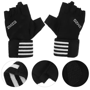 1 пара спортивных перчаток, противоскользящие велосипедные перчатки, перчатки для подъема, спортивные перчатки с полупальцами, перчатки для тренировок