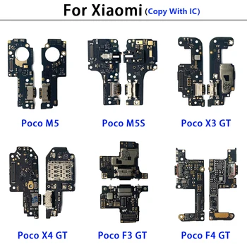 10 Шт USB Разъем Для Зарядки Порт Док-станция Гибкий Кабель Для Зарядки Xiaomi Poco F3 F4 X3 X4 GT M5 M5S Разъем Для Зарядки Порта