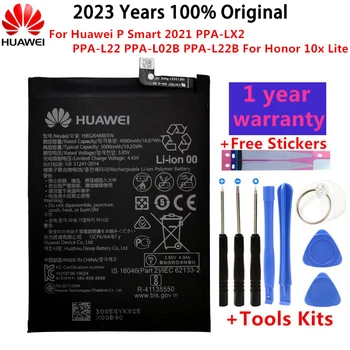100% Оригинальный 5000 мАч HB526488EEW Для Huawei P Smart 2021 PPA-LX2 PPA-L22 PPA-L02B PPA-L22B Для Honor 10x Lite Аккумулятор Bateria