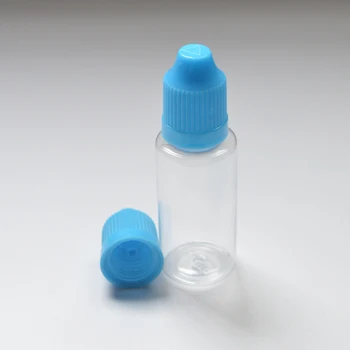 100шт Пустая прозрачная бутылка-капельница объемом 20 куб. см, твердые пластиковые бутылки объемом 20 мл из ПЭТ с защитой от детей, флакон с иглой для электронной жидкости