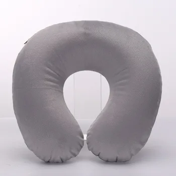 1шт Новая U-образная подушка для путешествий Автомобильные Надувные подушки для авиаперелетов Подушка для поддержки шеи Подголовник Мягкая подушка для кормления Черный