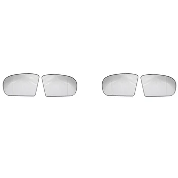 2 Пары Правых и Левых Боковых Зеркал Заднего Вида Замена Стекла Len для Mercedes Benz W203 W211 2038100121 2038101021