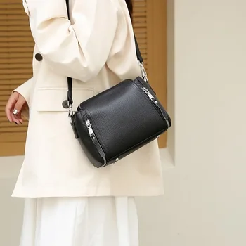 2024 Новая Женская сумка Через Плечо, Высококачественная Модная Женская сумка из Искусственной кожи, Однотонная Универсальная сумка Bolsas Para Mujeres