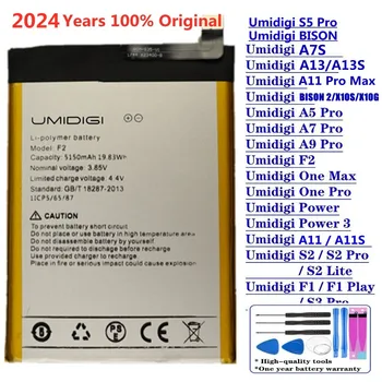 2024 Оригинальный Аккумулятор Для UMI Umidigi A5 A7 A7S A9 Pro A13S A11 Pro Max Bison GT2 X10S X10G F2 F1 Play Power 3 S2 Lite S3 S5 Pro