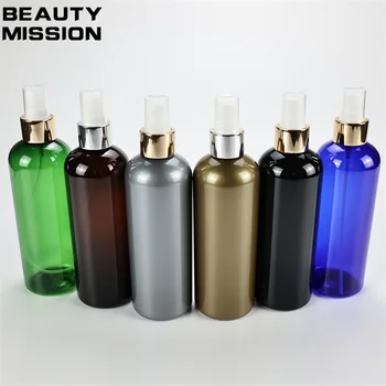 300 МЛ X 20 Золотистых пластиковых бутылочек для распыления мелкодисперсного тумана в Парикмахерской Многоразового использования для ухода за кожей и увлажняющего макияжа