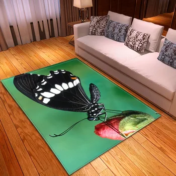 3D Dream Butterfly Ковер на полу, ковры с животным рисунком для гостиной, коврики для спальни, мягкая губка, коврик для домашнего декора, коврик для пола