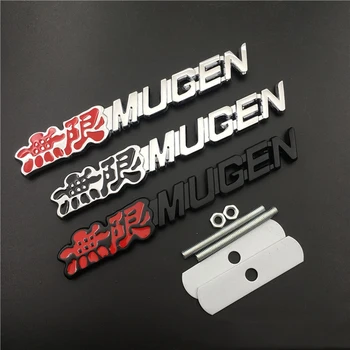 3D Именная Табличка Металлические Буквы Автомобиля Решетка Переднего Капота Эмблема Mugen Значок Наклейки Для Honda Mugen Accord Civic Fit CRV3 Accessorie