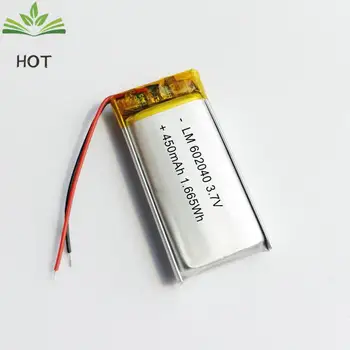 602040 Литий-полимерная аккумуляторная батарея емкостью 450 мАч для планшетных ПК со светодиодной подсветкой, динамик, литий-ионный аккумулятор