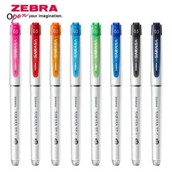 8 цветов Гелевая ручка ZEBRA SARASA Color JJZ58 0,5 мм Карамельный зажим для ручки Ручка большой емкости Студенты делают заметки Канцелярские принадлежности