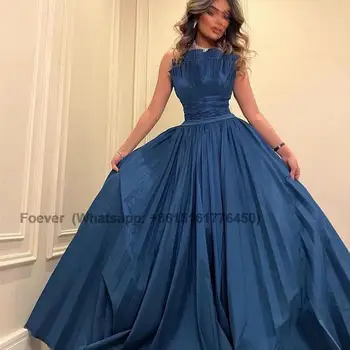 Eightree Темно-синие платья для выпускного вечера в Саудовской Аравии без бретелек, длинные платья для бала, вечерние платья De Soirée, нарядные платья для женщин