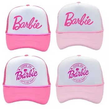 Kawaii мода Барби бейсбольная кепка для взрослых детей пляж солнце шляпа дышащая сетка повседневная симпатичные девушки Y2K спортивный хип-хоп шапки подарки