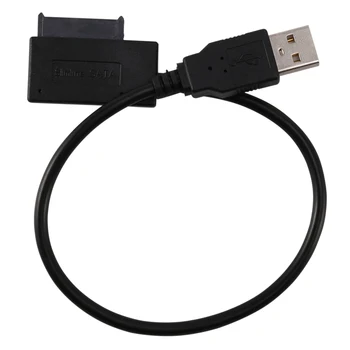 USB 2,0 к Mini Sata II 7 + 6 13Pin Адаптер Конвертер Кабель для Ноутбука CD/DVD ROM Slimline Drive