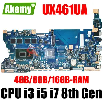 UX461UA Материнская плата для ноутбука ASUS Zenbook Flip 14 UX461UA UX461U Материнская плата с 4 ГБ/8 ГБ/16 ГБ оперативной памяти i3-8130U i5-8250U i7-8550U