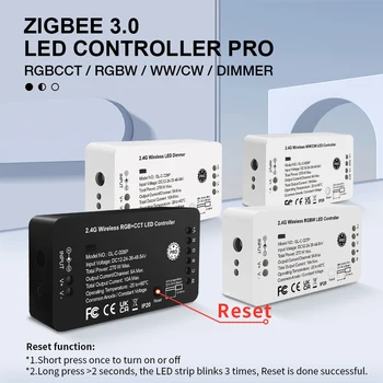 Zigbee 3.0 RGBCCT WWCW RGBW Контроллер Светодиодной Ленты Освещение Спальни Кухни Alexa Voice APP Controller, ДИММЕР Светодиодной Ленты