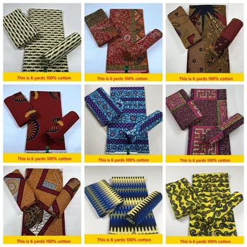 Африканская восковая ткань, последние принты, 100% Хлопок, материал для шитья, высококачественная Ткань Pagne Nigeria Ankara с принтом 2022 года