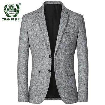 Весенний мужской блейзер Slim Fit, деловой повседневный модный жакет корейского дизайна, осенние свадебные костюмы для мужчин, блейзер Hombre Mujer, пальто