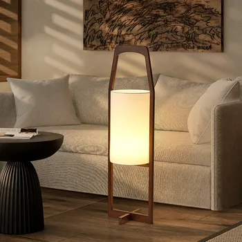 Высококачественные светодиодные торшеры из винтажного дерева E27 для гостиной, настольная лампа сбоку от дивана, прикроватный светильник для спальни, лампы для чтения в кабинете