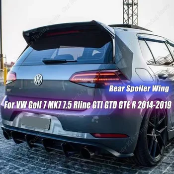 Глянцевый черный автомобиль, задняя крыша, спойлер багажника, крыло для Volkswagen Golf 7 MK7 7.5 Rline GTI GTD GTE R 2014-2019 Внешние Аксессуары