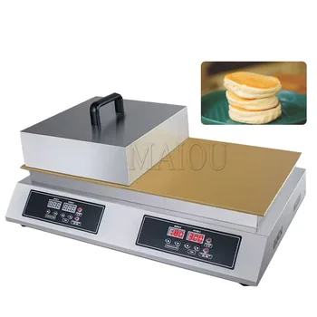 Двухголовочная машина для приготовления суфле, коммерческая машина для приготовления суфле и маффинов Dorayaki, Цифровая закуска из чистой меди 220 В