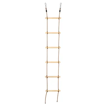 Детская веревочная лестница для лазания в помещении и на улице, детская подвесная деревянная лестница, уличные качели