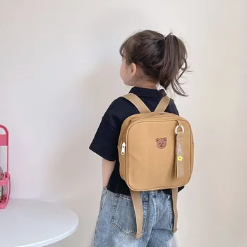 Детская сумка Новая корейская версия С вышивкой милого медвежонка Школьная сумка для детского сада для мальчиков и девочек Легкий вес Redu