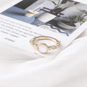 Европейская и американская мода, новое винтажное кольцо с опалом во французском стиле, легкая роскошь и простая индивидуальность, женское кольцо для открытия вечеринки