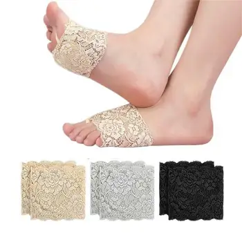 Женские носки-сандалии с открытым носком, нескользящий чехол для носка, полупрозрачные носки с губчатой подушкой