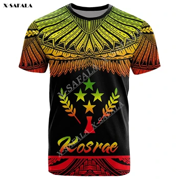 Изготовленные на заказ мужские футболки с 3D-принтом в стиле Косраэ Полинезийская гордость, Регги, Гавайи, Повседневные футболки с коротким рукавом, быстросохнущие, дышащие