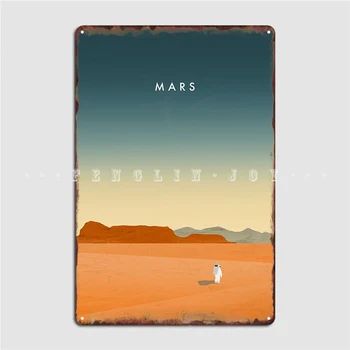 Иллюстрация Марса Металлическая Табличка Дизайн Плаката Стены Пещерного Бара Декор Стен Пещеры Жестяные Вывески Плакаты