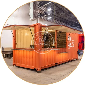 Индивидуальный контейнер для доставки в кофейню Роскошный сборный контейнер для ресторана Дизайн кафе-бара