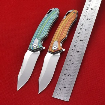 Карманные складные ножи с двумя ручками Cloure D2 Steel G10, Тактическое снаряжение для выживания, самообороны, охоты, кемпинга, Подарок