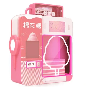 Китайские Торговые Автоматы Сладкой Ваты Из Розового Сладкого Хлопка Guangdong, Управляемые Монетой, Коммерческие Полуавтоматические Для Турции