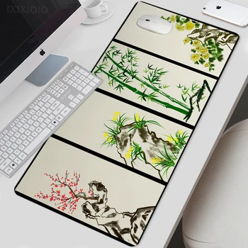 Коврик Для мыши Gamer Chinese Art Ink Painting XL HD Компьютерный Коврик Для Мыши XXL Механический Коврик Для Клавиатуры Мягкий Коврик Для Мыши Настольный Коврик Для Мыши