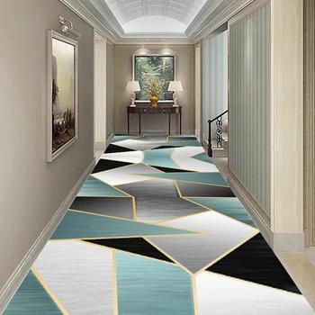 Ковровые дорожки в длинном коридоре в стиле ретро, эстетичное украшение роскошного гостиничного коридора, Домашний проход, нескользящий длинный коврик для дорожки, который можно стирать