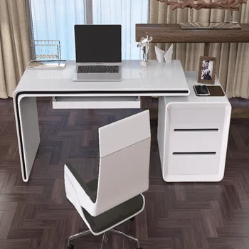 Компьютерный стол рабочий стол спальня простая краска для выпечки рабочий стол белый блокнот простой стол