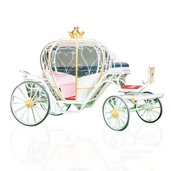 Королевская Рождественская металлическая белая карета с тыквой Золушки, запряженная лошадьми, передвижная туристическая тележка для свадебного оформления