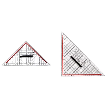 Линейка для рисования треугольников Многофункциональная линейка для рисования с ручкой, Транспортир, Измерительная линейка, Канцелярские принадлежности