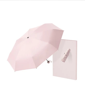 Мини-капсульный карманный зонтик, Солнечный, дождливый, 5 Складных солнцезащитных зонтов, Женский Солнцезащитный козырек, Портативный