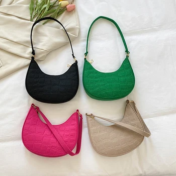 Модная женская сумка, однотонная повседневная мини-сумка подмышками, женская сумка на зеленой цепочке, горячая распродажа, Женская кожаная сумка-тоут