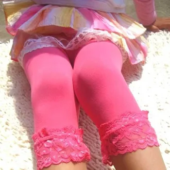 Модные кружевные бархатные леггинсы для маленьких девочек, Детские Балетные нижние леггинсы, Новинка