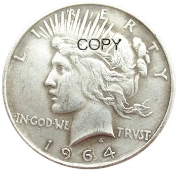 Монеты США 1964-D Копия доллара мира Монеты с серебряным покрытием
