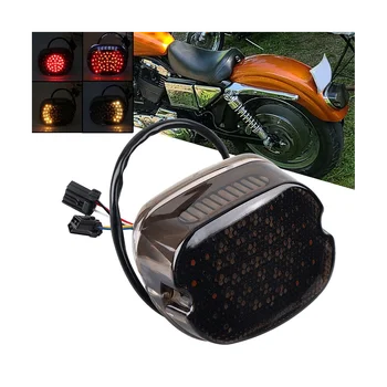 Мотоциклетный светодиодный задний тормозной фонарь со встроенным поворотником для Harley Sportster Dyna