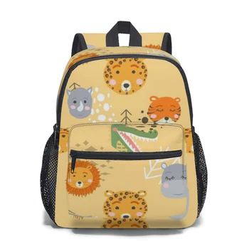Мультяшные милые лица животных, бохо, детский рюкзак, школьный ранец для детского сада, детская школьная сумка