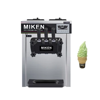 Новая машина для производства мягкого мороженого с тремя вкусами, коммерческая настольная машина для производства замороженного йогурта