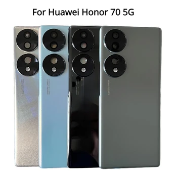 Новинка для Honor 70, задняя крышка батарейного отсека из стекла 5G для Huawei Honor 70, корпус задней крышки + крышка вспышки + Объектив камеры