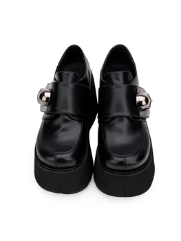 Новые черные туфли в стиле готической Лолиты на очень высоком каблуке 10 см, женская модная обувь на платформе в стиле харадзюку с черепом в стиле панк
