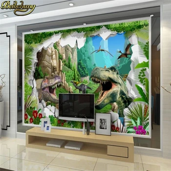 Обои с динозавром beibehang на заказ, современные обои для гостиной, фотообои papel de parede, 3d фотообои для гостиной